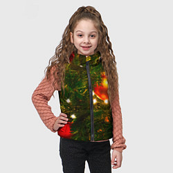 Детский жилет Новогодние украшения на ёлке, цвет: 3D-черный — фото 2