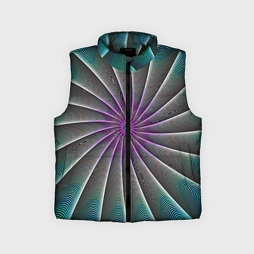 Детский жилет Оптический узор неоновый / 3D-Черный – фото 1