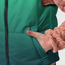 Детский жилет Градиент тихоокеанский зелёный, цвет: 3D-черный — фото 2