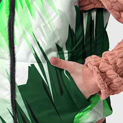 Детский жилет Зелёно-белая абстракция на чёрном фоне, цвет: 3D-черный — фото 2