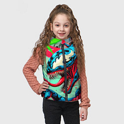 Детский жилет Свирепый Веном - граффити, цвет: 3D-красный — фото 2