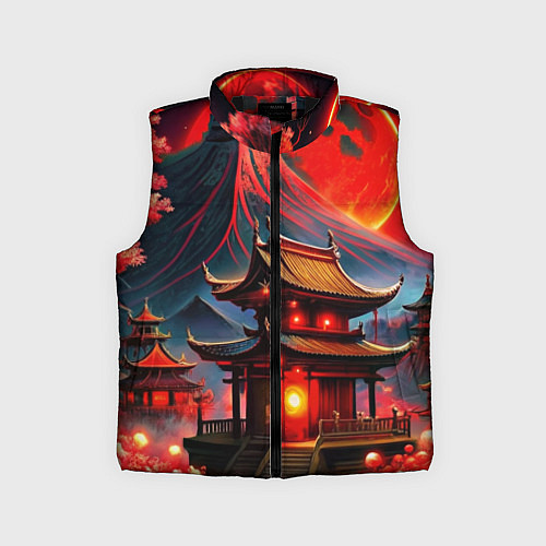 Детский жилет Japan red nature / 3D-Черный – фото 1