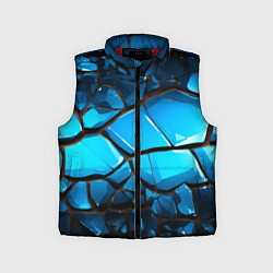 Детский жилет Синяя текстура объемных плит
