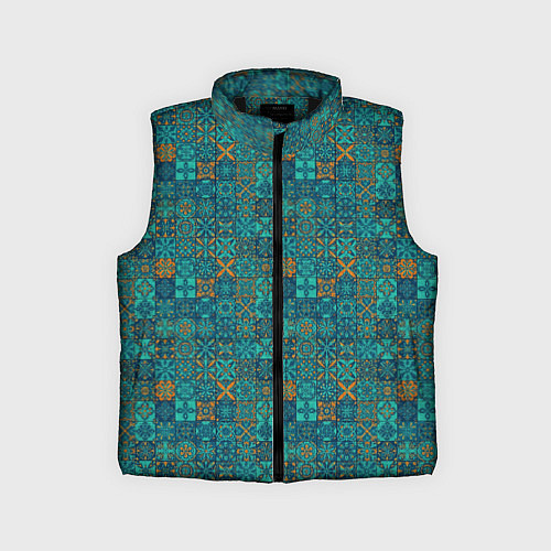 Детский жилет Узор из плиток / 3D-Черный – фото 1