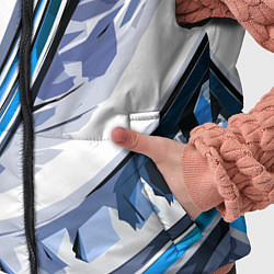 Детский жилет Волнистая бело-синяя абстракция, цвет: 3D-черный — фото 2