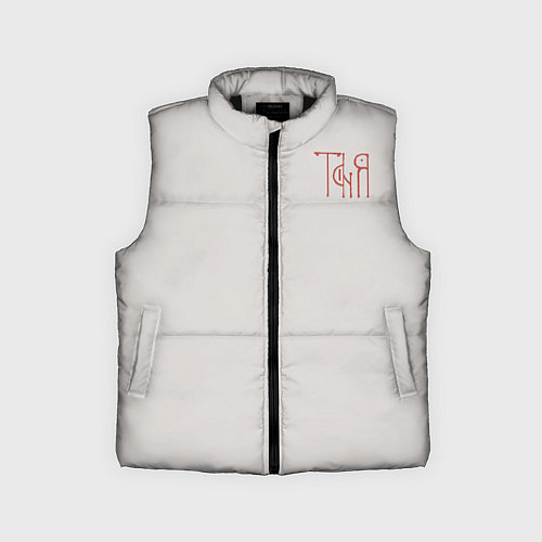 Детский жилет Таня - красная надпись вязью / 3D-Черный – фото 1