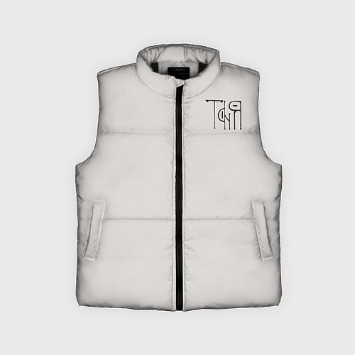 Детский жилет Таня вязью - чёрная надпись / 3D-Черный – фото 1