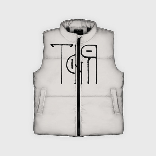 Детский жилет Вязью Таня - чёрная надпись / 3D-Черный – фото 1