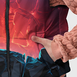 Детский жилет Неоновая разбитая стена - текстура, цвет: 3D-черный — фото 2