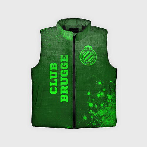 Детский жилет Club Brugge - green gradient вертикально / 3D-Черный – фото 1