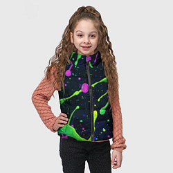 Детский жилет Разноцветные кляксы, цвет: 3D-светло-серый — фото 2