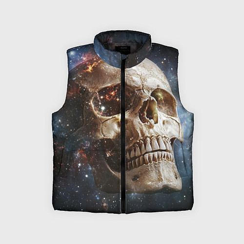 Детский жилет Череп - космос / 3D-Черный – фото 1