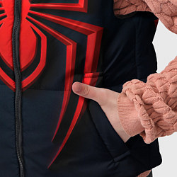 Детский жилет Человек паук - логотип, цвет: 3D-черный — фото 2