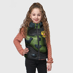 Детский жилет Объемный абстрактный камуфляж, цвет: 3D-светло-серый — фото 2