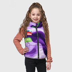 Детский жилет Фиолетовый камуфляж Россия, цвет: 3D-светло-серый — фото 2