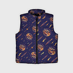 Детский жилет Mortal Kombat logo pattern, цвет: 3D-черный