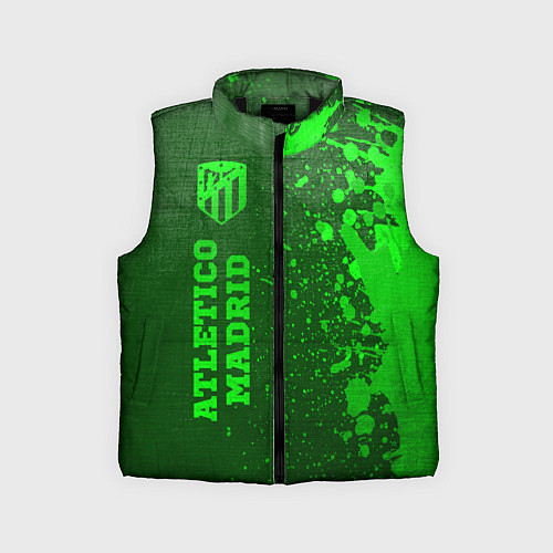 Детский жилет Atletico Madrid - green gradient по-вертикали / 3D-Черный – фото 1