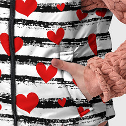 Детский жилет Паттерн с полосками и сердечками, цвет: 3D-черный — фото 2