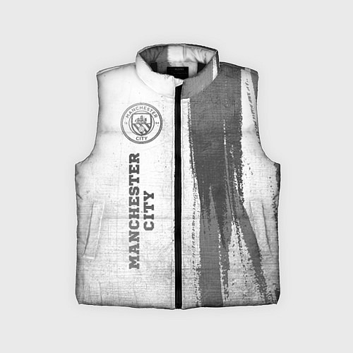 Детский жилет Manchester City - white gradient по-вертикали / 3D-Черный – фото 1