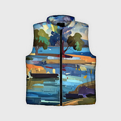 Детский жилет Летний пейзаж маслом