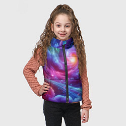 Детский жилет Neon space fantasy, цвет: 3D-красный — фото 2