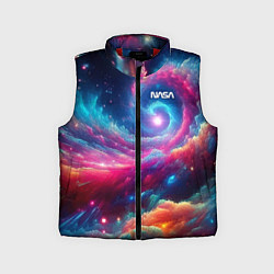 Детский жилет Неоновая галактическая спираль - нейроарт