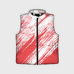 Детский жилет The color is white and red