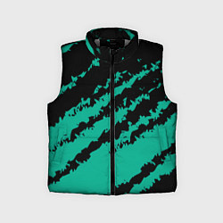 Детский жилет The color is black and turquoise
