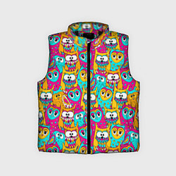 Детский жилет Разноцветные совы мультяшные