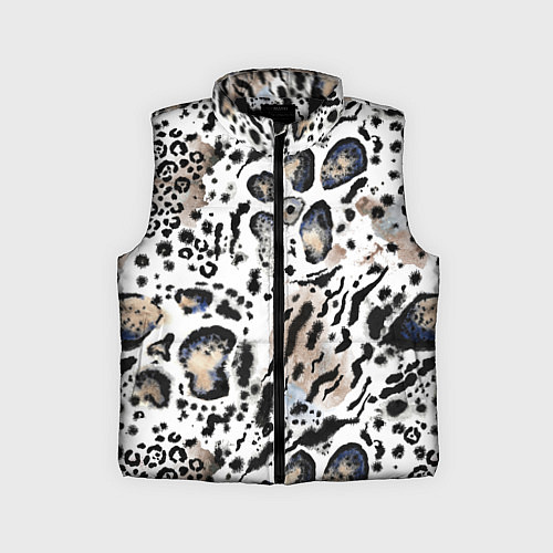 Детский жилет Пятна леопарда абстрактные / 3D-Черный – фото 1
