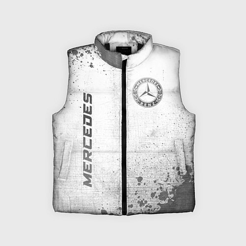 Детский жилет Mercedes - white gradient вертикально / 3D-Черный – фото 1