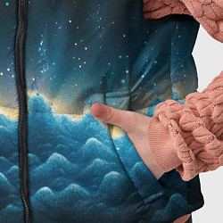 Детский жилет Облака и черное небо текстура, цвет: 3D-черный — фото 2