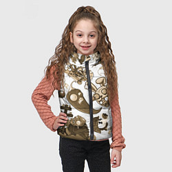 Детский жилет Растения против зомби в бежевых тонах, цвет: 3D-светло-серый — фото 2