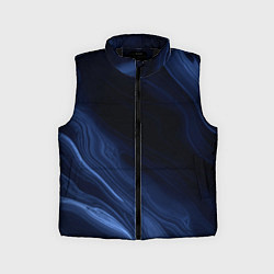 Детский жилет Тёмный синий абстракция дымчатый