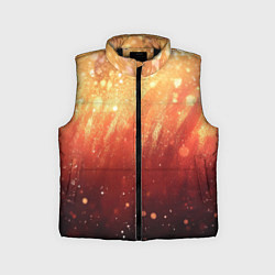 Детский жилет Желто-красная текстура блестящая