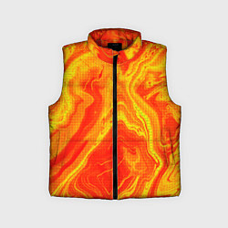 Детский жилет Огненный жёлто-красный
