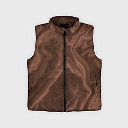 Детский жилет Коричневый абстракция в точку