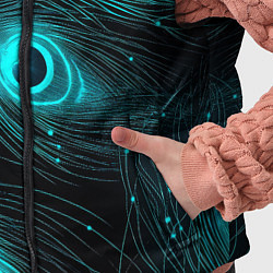 Детский жилет Светящиеся перья павлина паттерн, цвет: 3D-светло-серый — фото 2