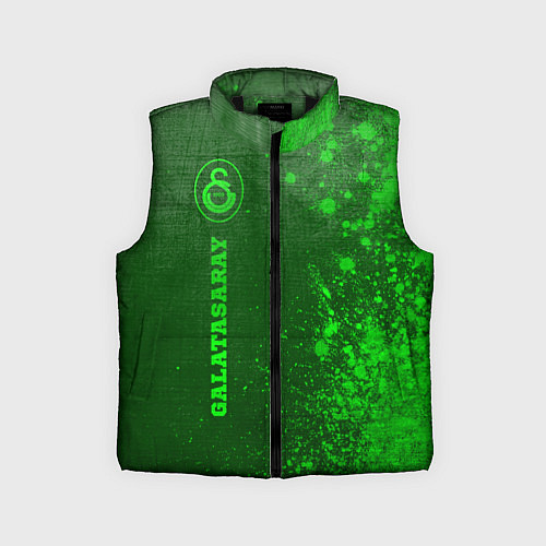 Детский жилет Galatasaray - green gradient по-вертикали / 3D-Черный – фото 1