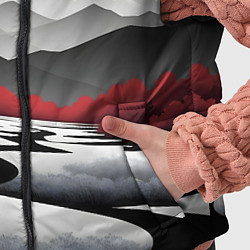 Детский жилет Белые горы и красные деревья, цвет: 3D-красный — фото 2