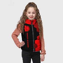 Детский жилет League of Legends - red gradient по-вертикали, цвет: 3D-черный — фото 2