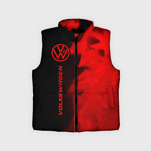 Детский жилет Volkswagen - red gradient по-вертикали / 3D-Черный – фото 1