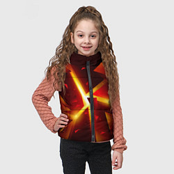 Детский жилет Трехмерный взрыв неоновых плит абстракция, цвет: 3D-черный — фото 2