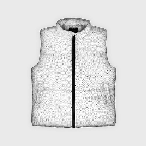 Детский жилет Белый с абстрактным узором / 3D-Светло-серый – фото 1