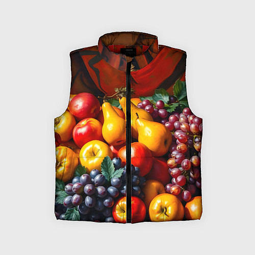 Детский жилет Фруктовый натюрморт / 3D-Красный – фото 1