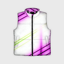 Детский жилет Green white pink line, цвет: 3D-черный