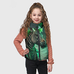 Детский жилет Cyperpunk zebra, цвет: 3D-черный — фото 2