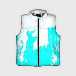 Детский жилет Голубой огонь текстура, цвет: 3D-светло-серый