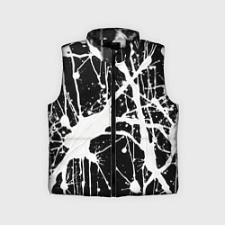 Детский жилет Брызги белой краски, цвет: 3D-черный