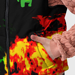 Детский жилет Амонг ас огненная текстура, цвет: 3D-светло-серый — фото 2